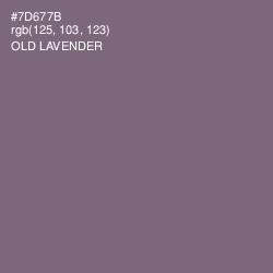 #7D677B - Old Lavender Color Image
